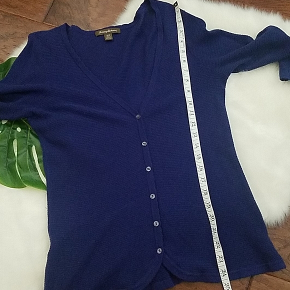 Tommy Bahama Blue Cardigan Size Small - Picture 7 of 12
